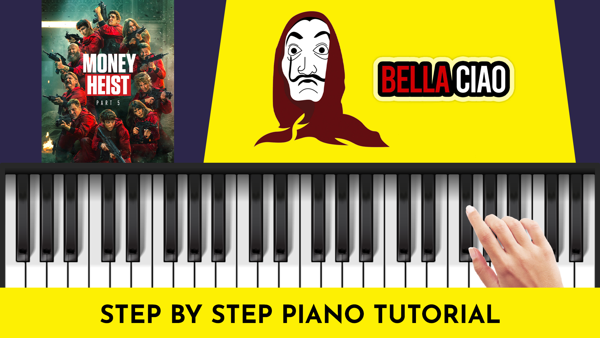 Learn to Play: Bella Ciao on Keyboard 🎭 | Easy Piano Tutorial | Keyboard #3 | SIFF Young Artiste